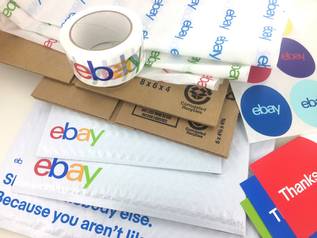 New eBay Shipping Kit Lot Boxes Bubble Padded Envelopes Mailer Tape Tissue 49 Ct