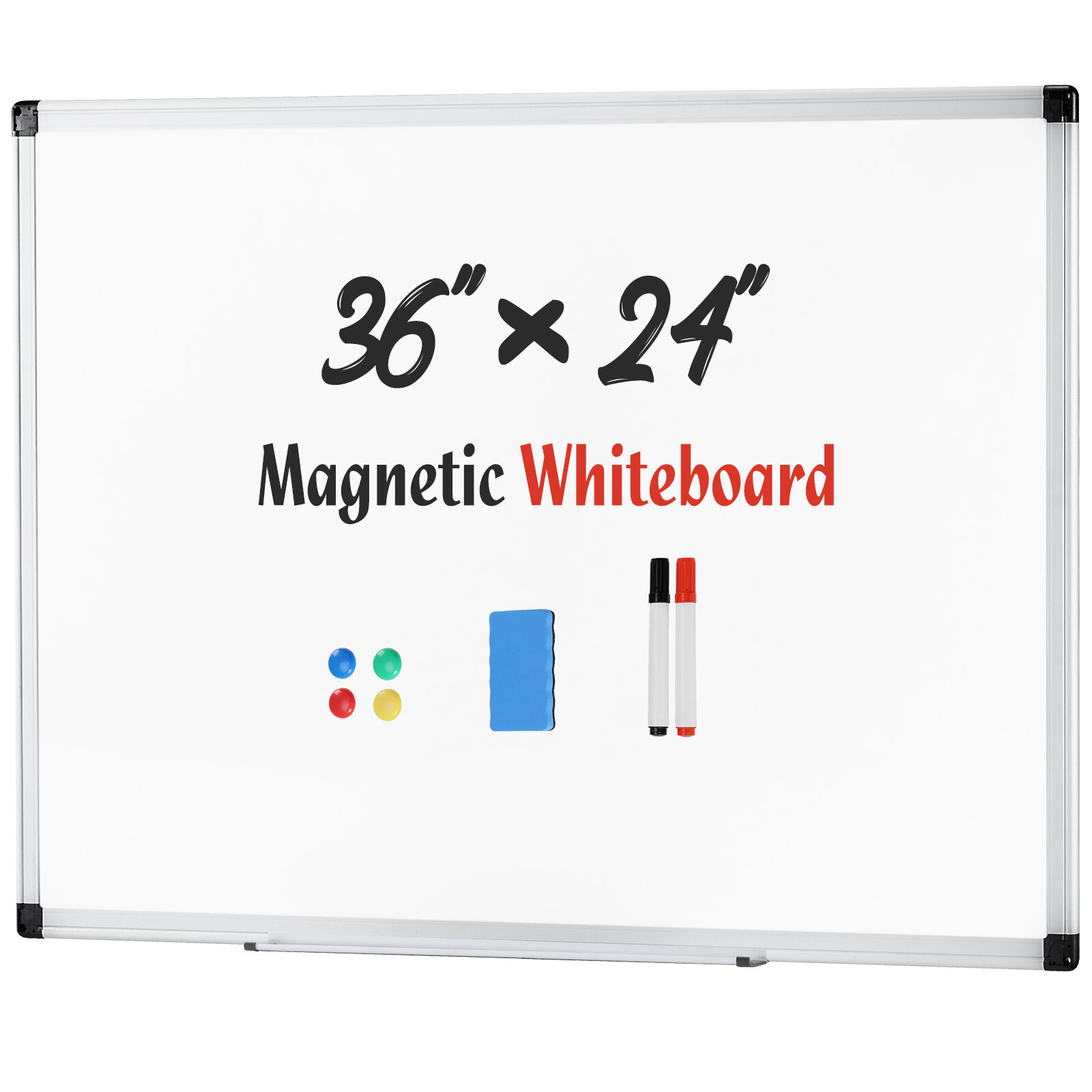 36″ x 24″ Magnetic Dry Erase Board for Office, Home and School Whiteboard