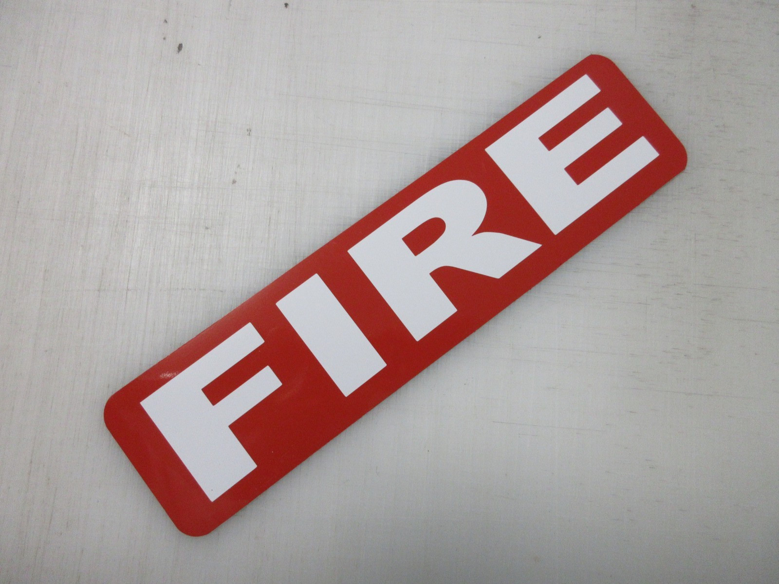 FIRE Red with White Text Vehicle Magnetic Sign 3″x12″ for Car Truck Van SUV