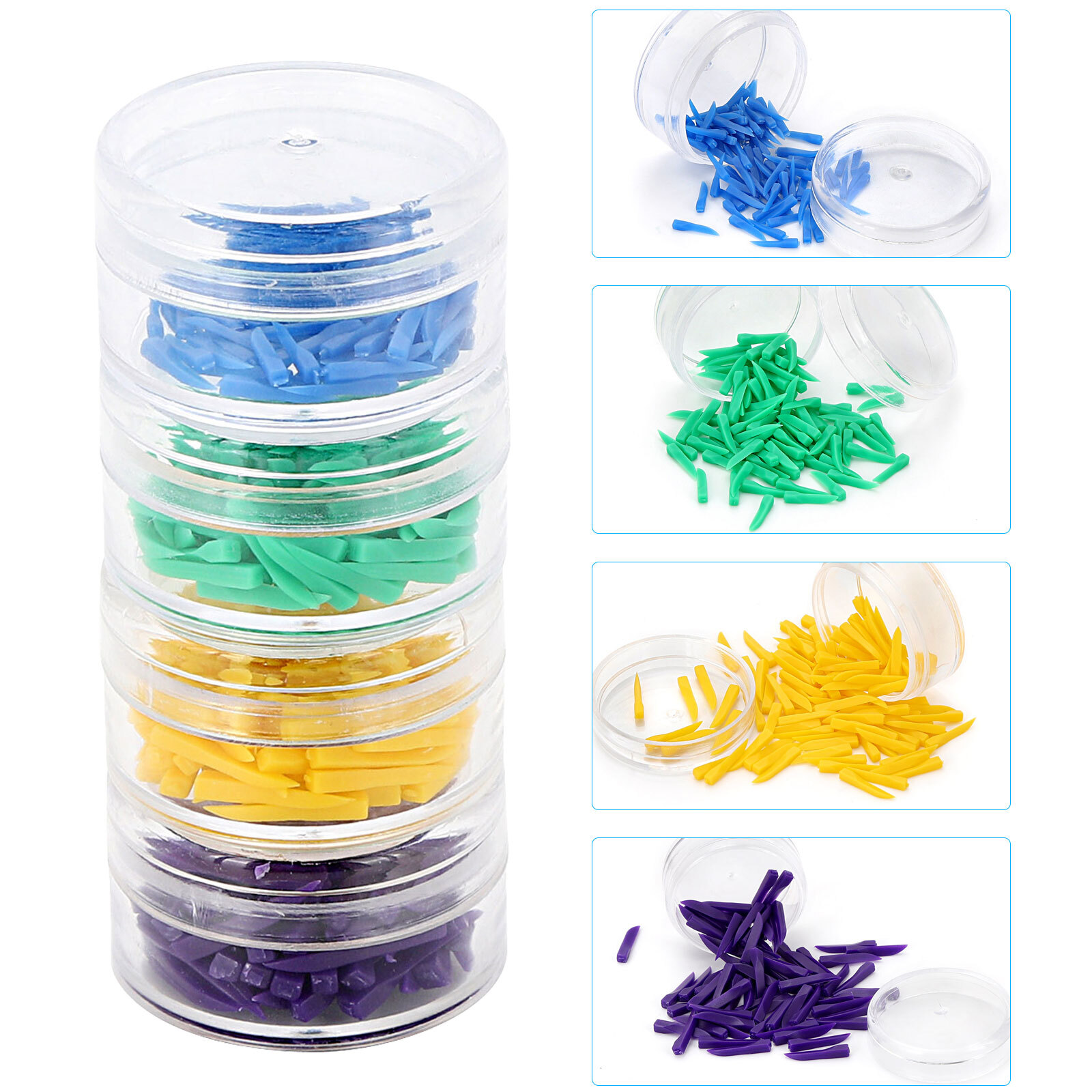 Disposable Plastic Wave Shape Dental Wedges Teeth Wedge Tooth Gap 100 Pcs
