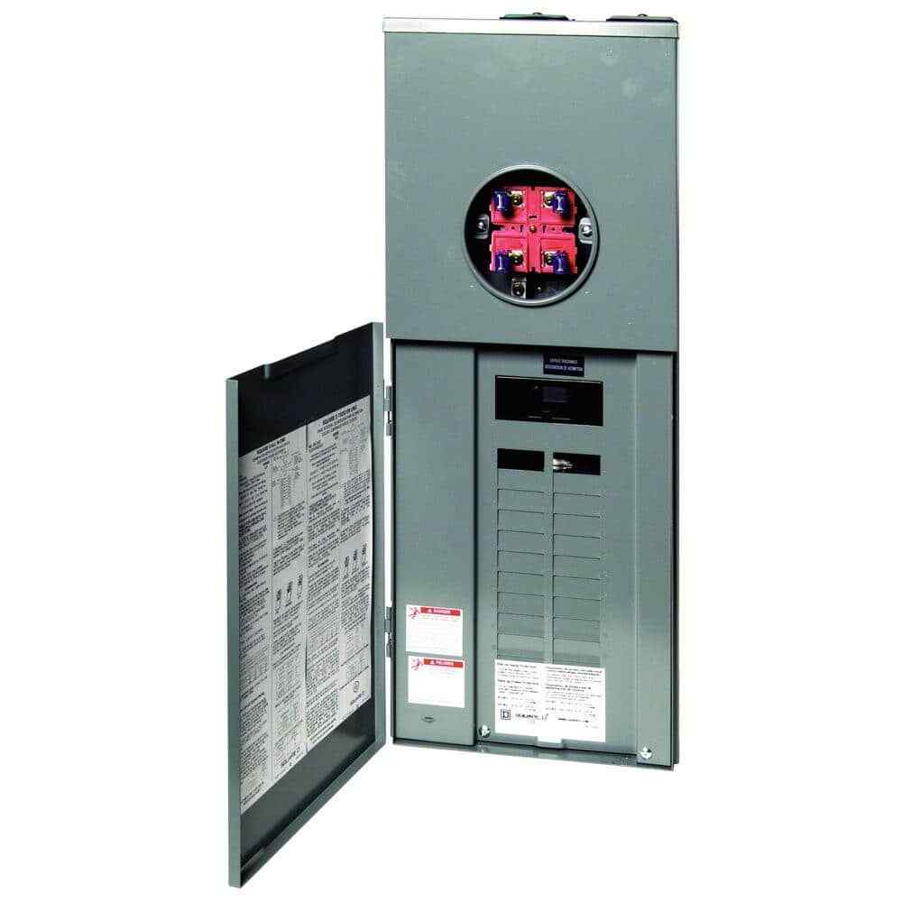 Main Breaker 200 Amp 20-Space 40Circuit Outdoor Ring-Type Overhead Surface Mount