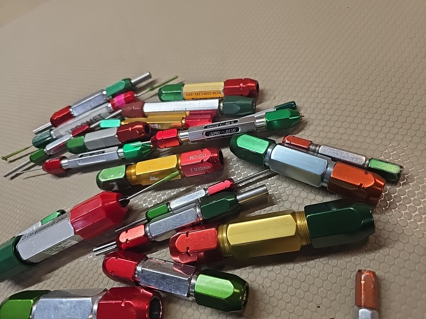27 Pc Lot! Mixed Lot Gage Pin Handle Thread Plug Gage Gauge Pin Gages Go Nogo