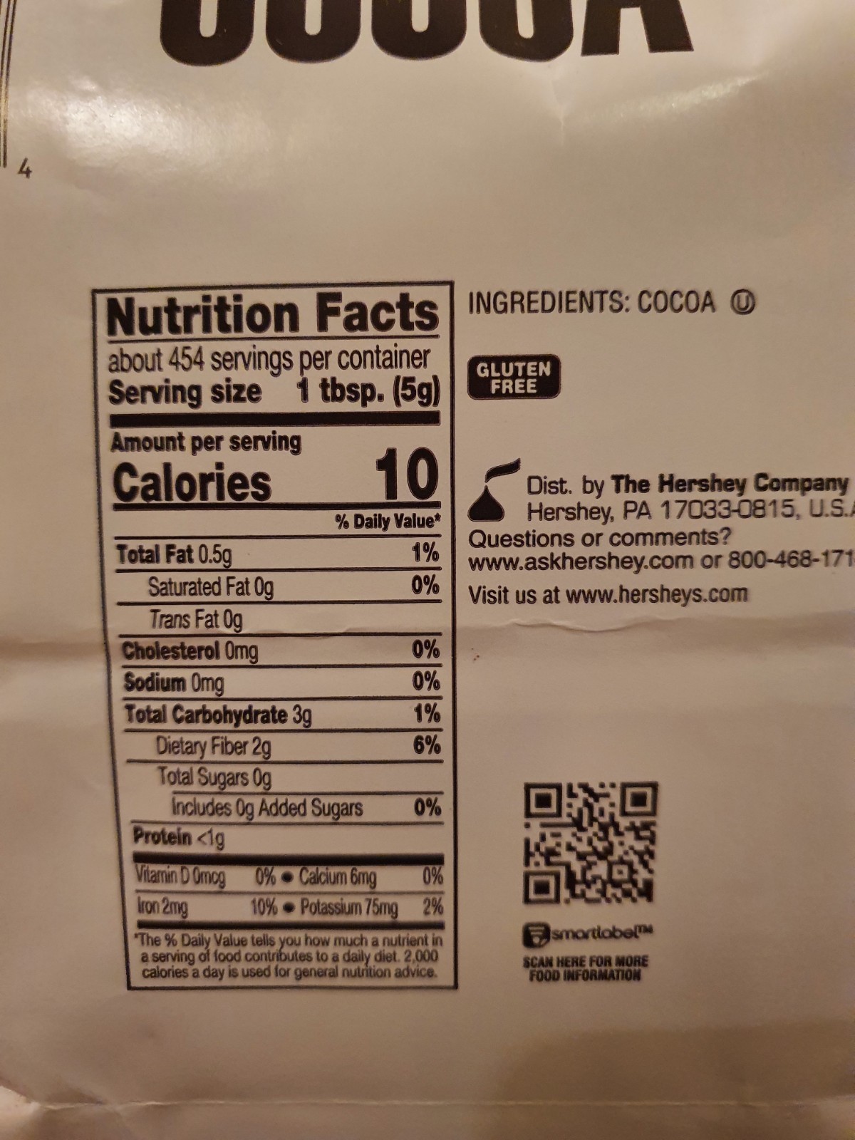 Hershey’s 100% Cocoa Powder American Process 5lb Bag Bulk Baking Best By 07/2026