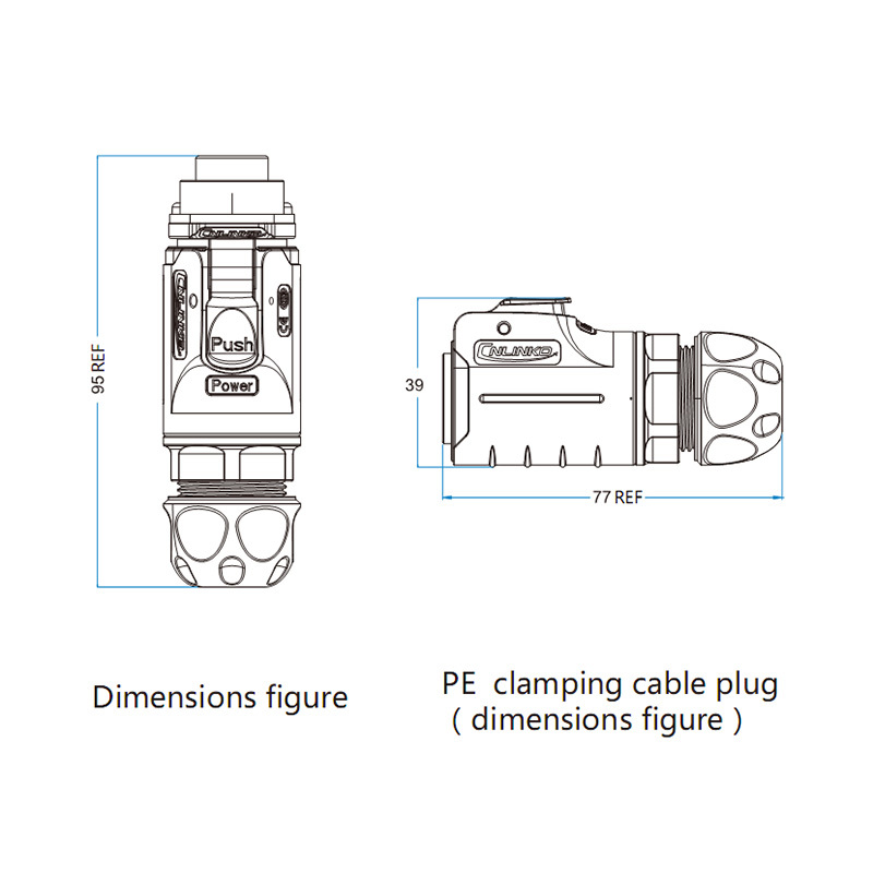 CNLINKO Ethernet Circular Connector RJ45 Plug & Socket Outdoor Waterproof IP67