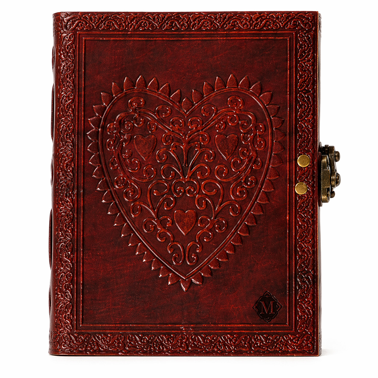 Leather Journal Notebook 8×6 Handmade Vintage Diary with Lock 200 Lined Page