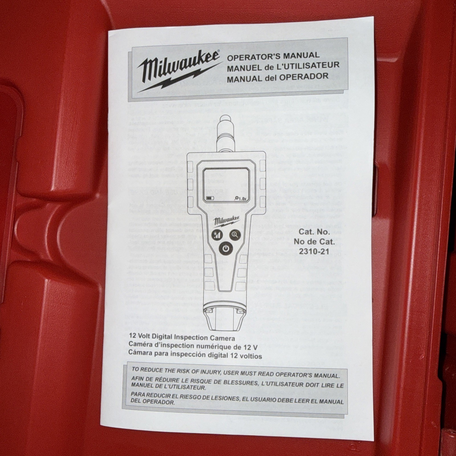 MILWAUKEE TOOLS 2310-21 12V LI-ION DIGITAL INSPECTION CAMERA – **CASE ONLY