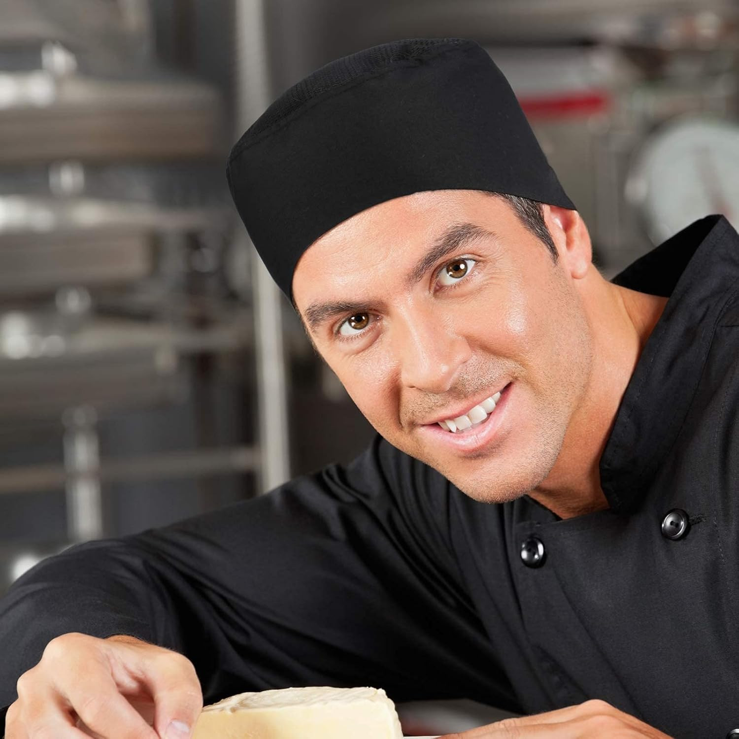 Unisex Chef Hats for Men Women Adult Adjustable Chef Beanie Caps with Breathable
