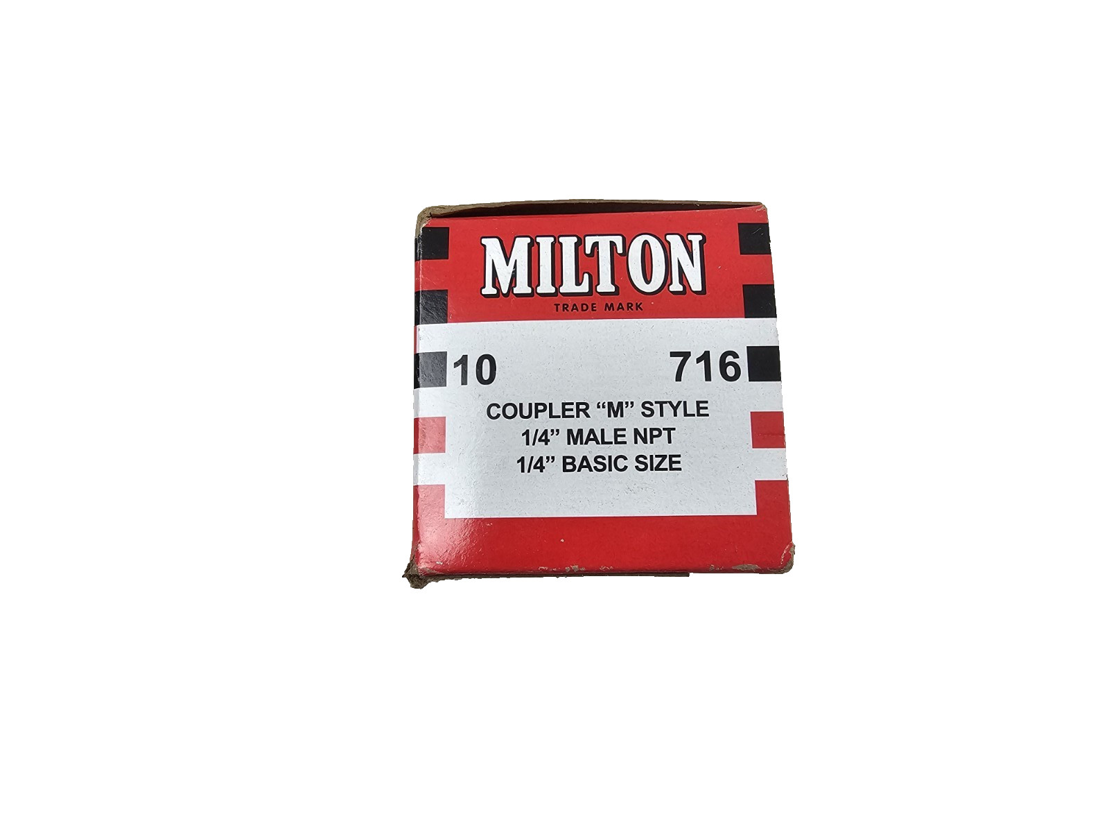 Milton 1/4″ Male NPT M Style Air Fitting Quick Connect Coupler (716) Box of 10