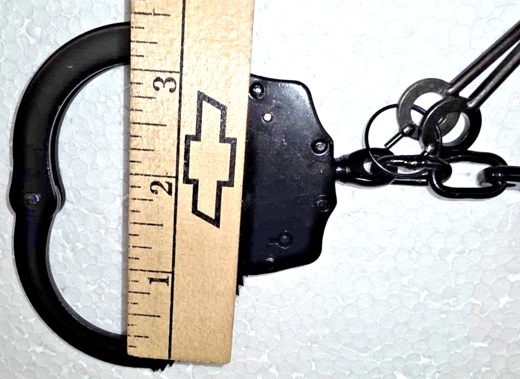 MTech USA 4508-DLB Series Double-Lock Handcuffs Carbon Steel, Nickel Black, NIB