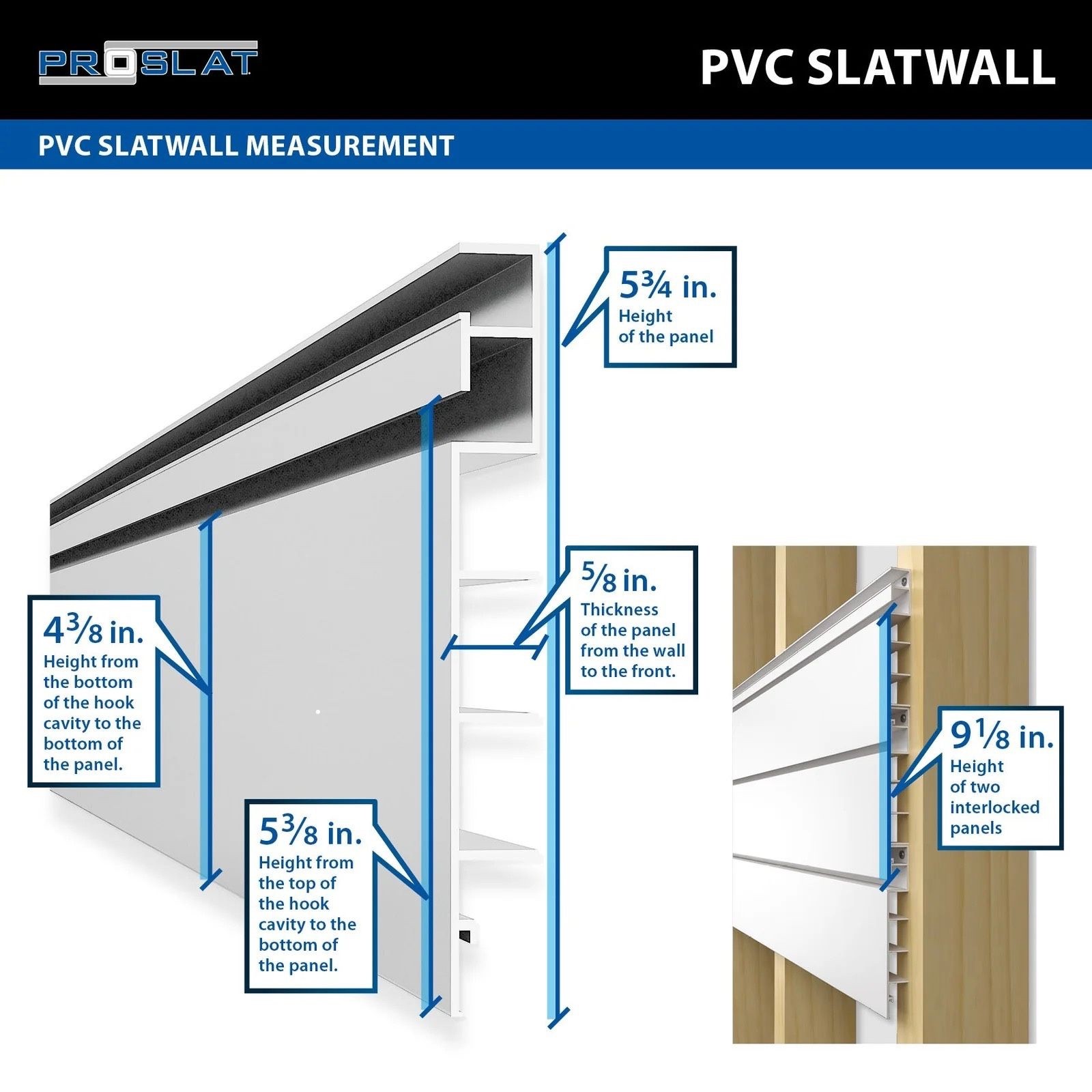 Proslat Charcoal 4×4 Slatwall Panels Garage Organization