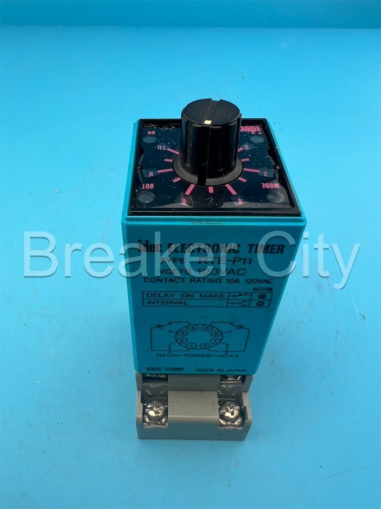 Idec RTE-P11 Electronic Timer Relay Socket 24V 10A 120V 0.1 Sec-10 Min SR2P-05