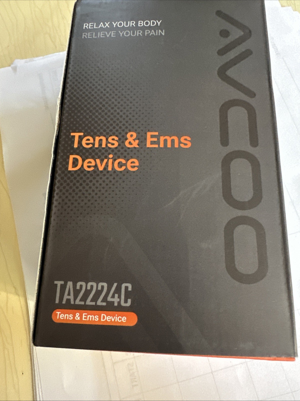 AVCOO 4-Channel TENS Unit Muscle Stimulator with Intuitive Buttons for Easy Use