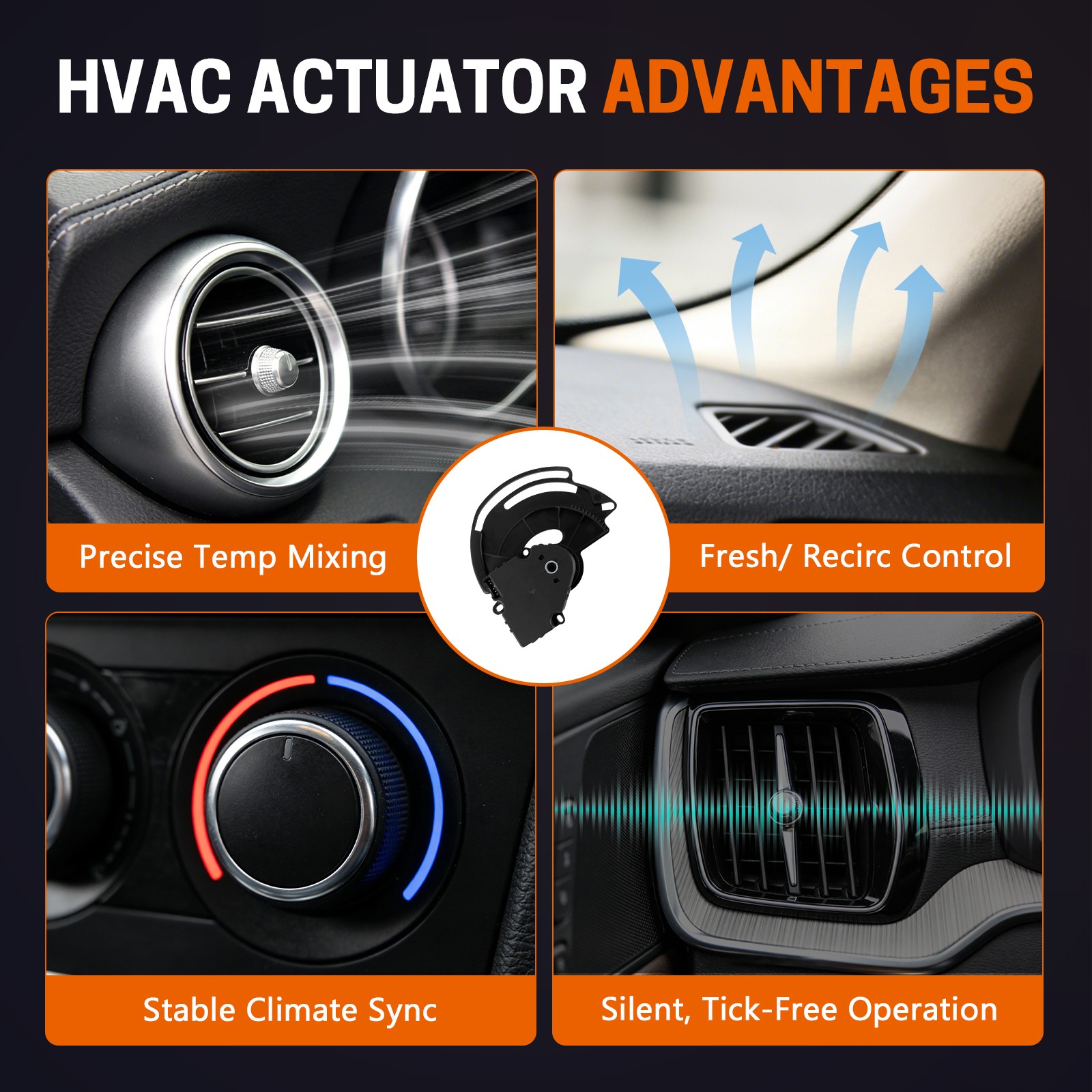 SINTLY HVAC Heater Blend Door Actuator For Cadillac Escalade Chevy Tahoe 604-113