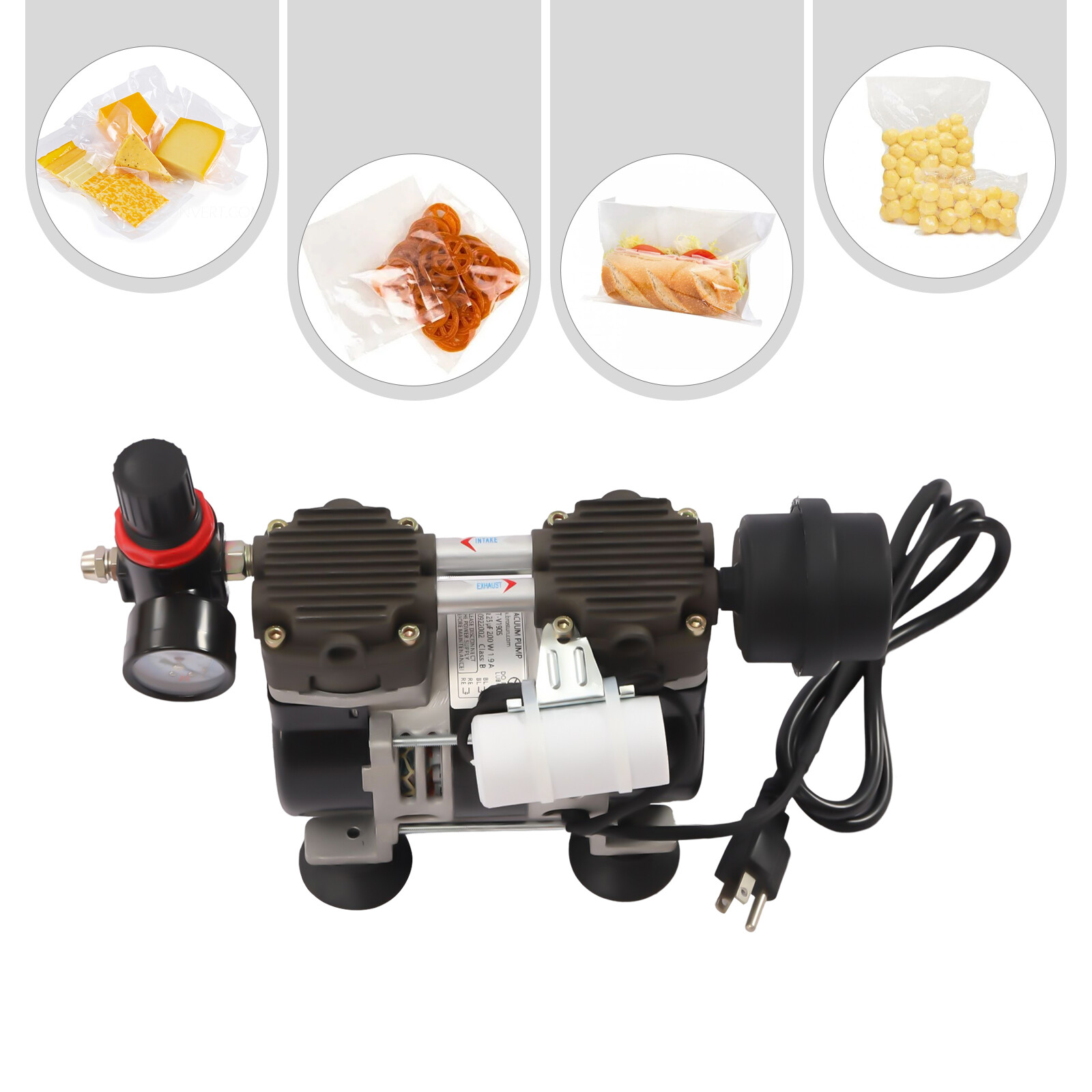 60L/m (2.12cfm) Oil Free Lab Vacuum Pump Oilless Medical Mute Pump – BST-V190S