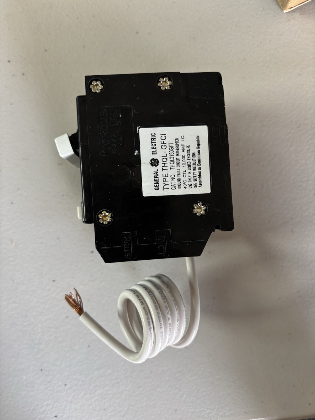 General Electric THQL2150GFT 50A GFCI Circuit Breaker Plug-In 2-Pole 120/240V