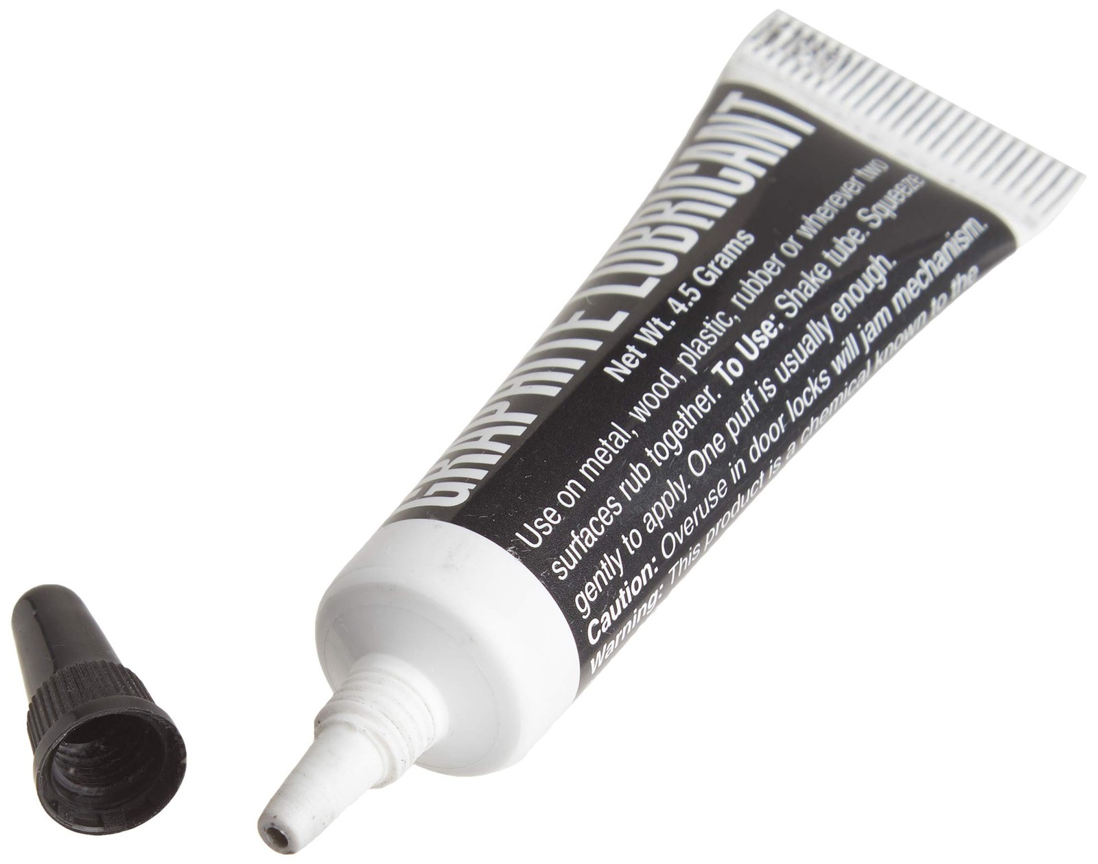 Lucky Line Graphite Dry Lock Lubricant Powder, 4.5 Grams (9501), Black and White
