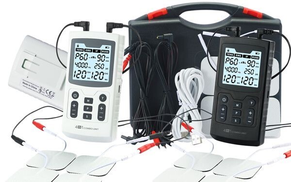 combination electrotherapy mahine 4 in 1 tens+ems+if+russ, 4 in 1