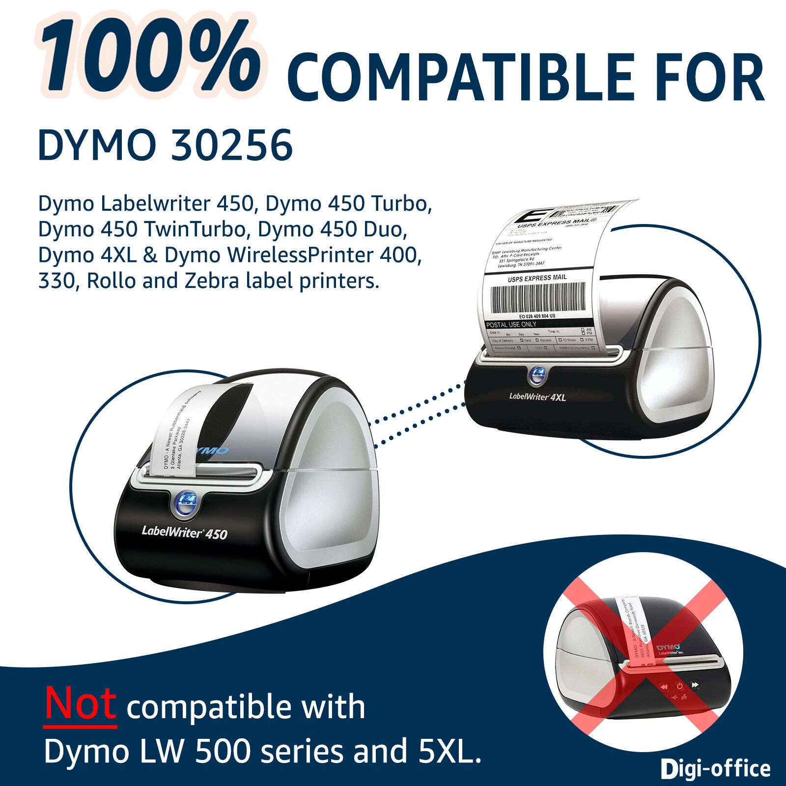 30256 Shipping Label 2-5/16″ x 4″ For DYMO LabelWriter 300 310 320 330 400 450