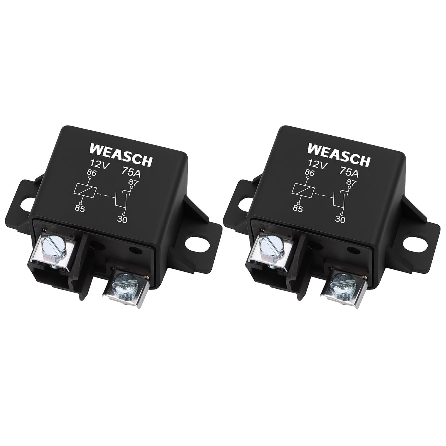 2Pack 0332002168 Normal Open Power Relay 12V 75A Applies to Starter Relay