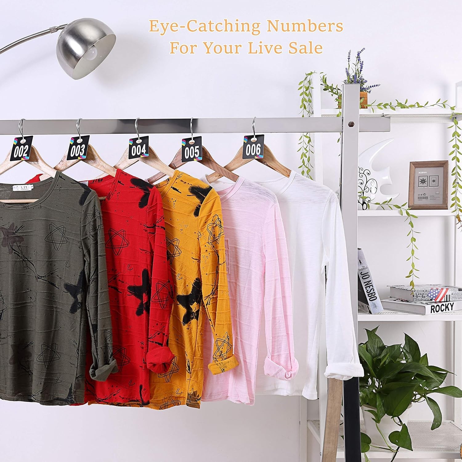 Live Plastic Number Tags, Normal and Reverse Mirror Image Coat Room Checks fo…
