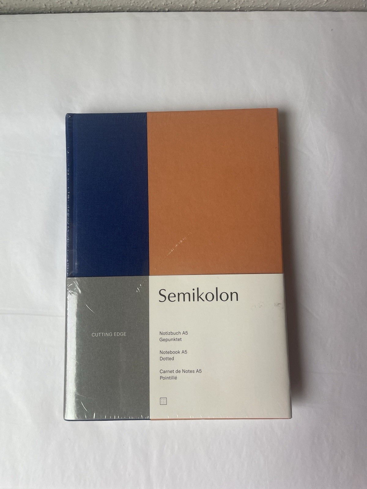 Semikolon A5 Dotted Pages Hardcover Notebook Journal Peach Blue New Sealed