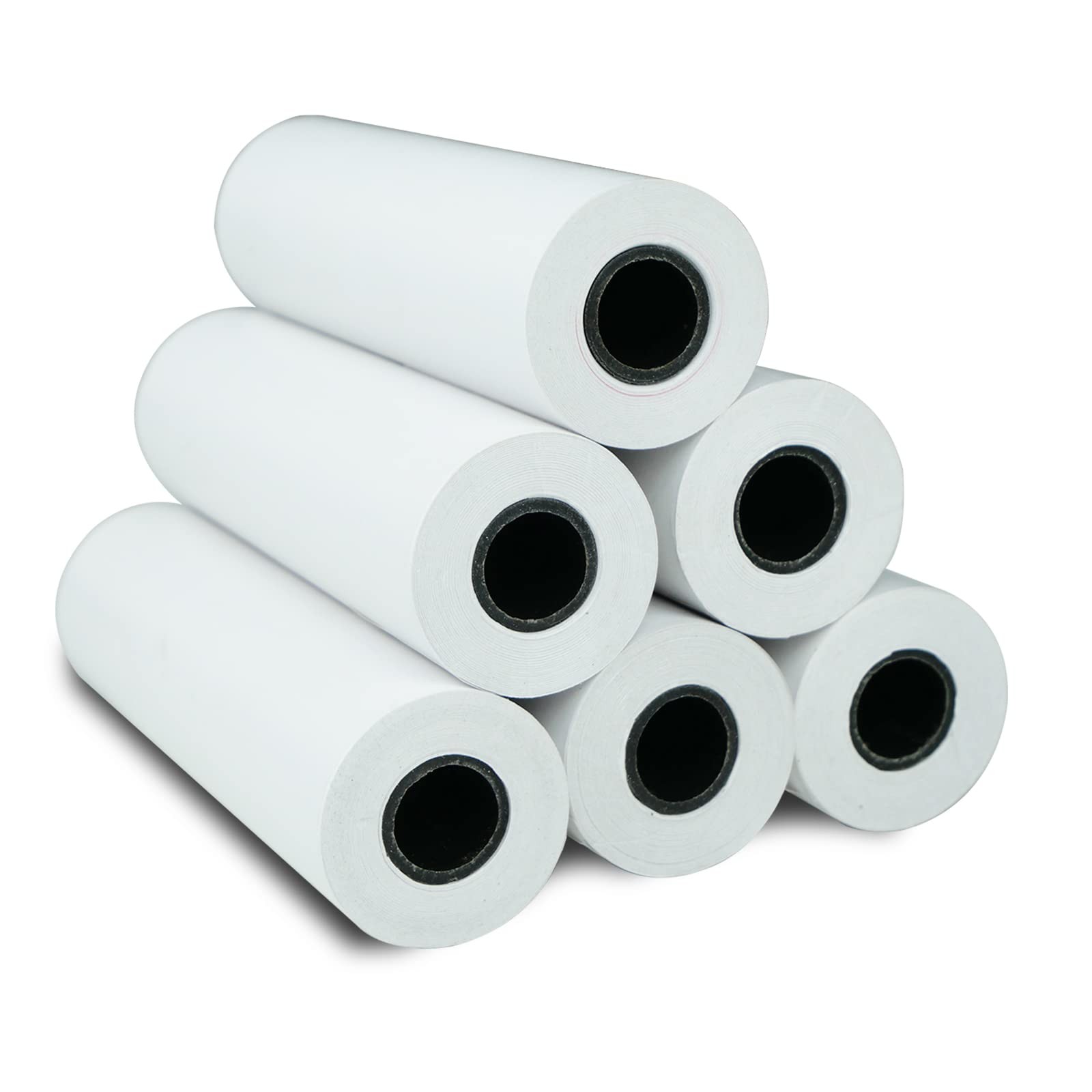A6 Thermal Paper 6 Rolls(110mm/4.3″width/7m long,Φ1.18″) for portable printer…