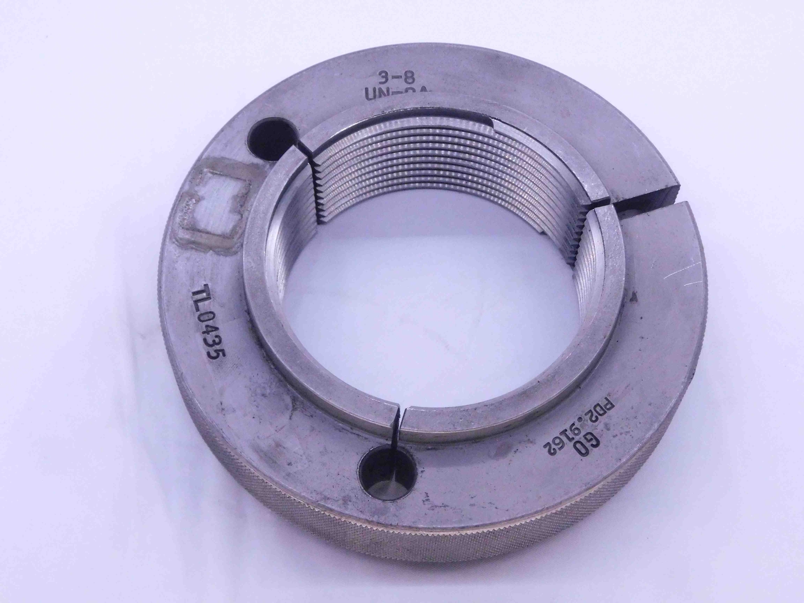 3″ 8 UN 2A THREAD RING GAGE 3.0 3.00 3.000 3.0000 GO ONLY P.D. = 2.9162 CHECK