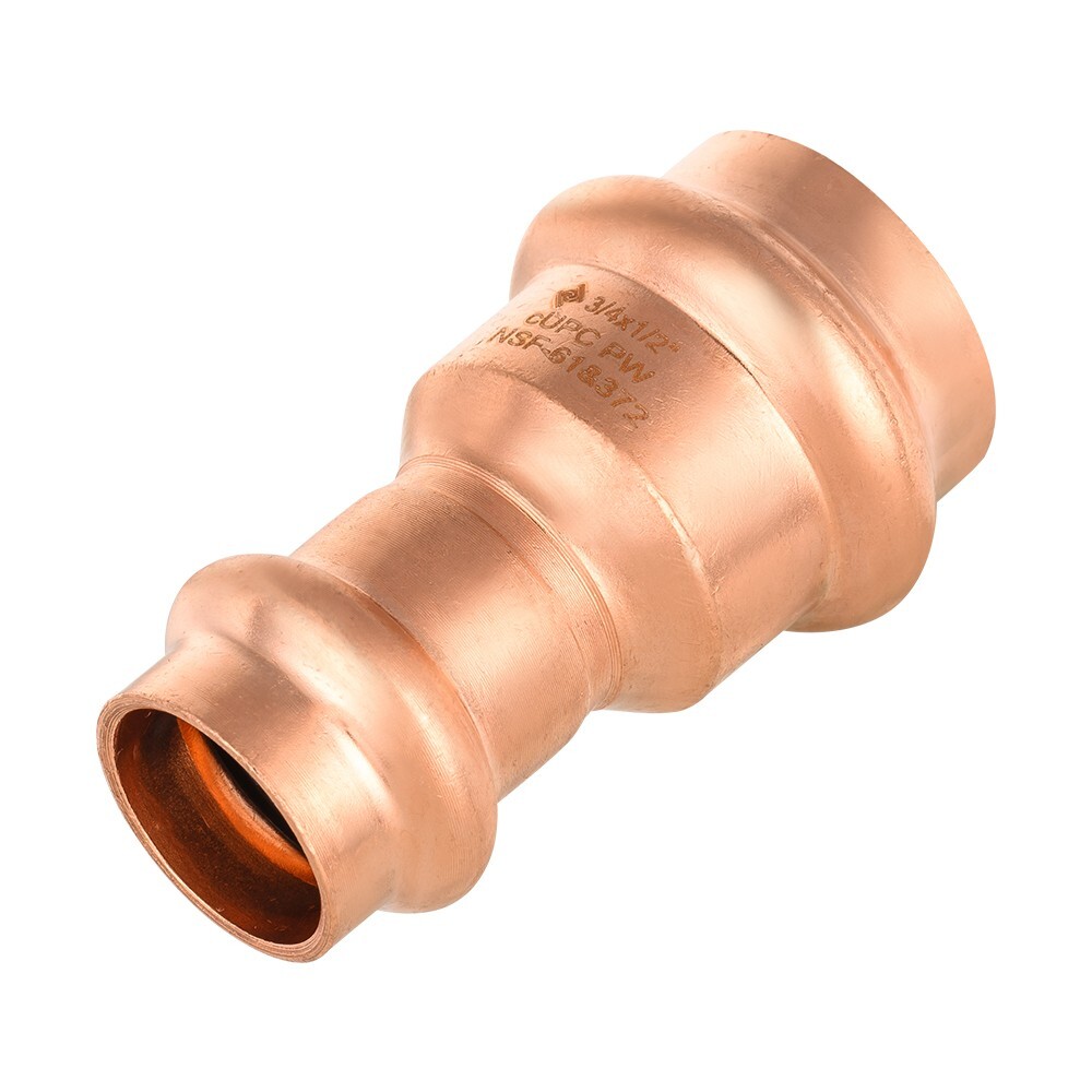 10 PCS EFIELD 3/4″x1/2 » Copper Press Fit Reduce Coupling Fitting, Lead Free