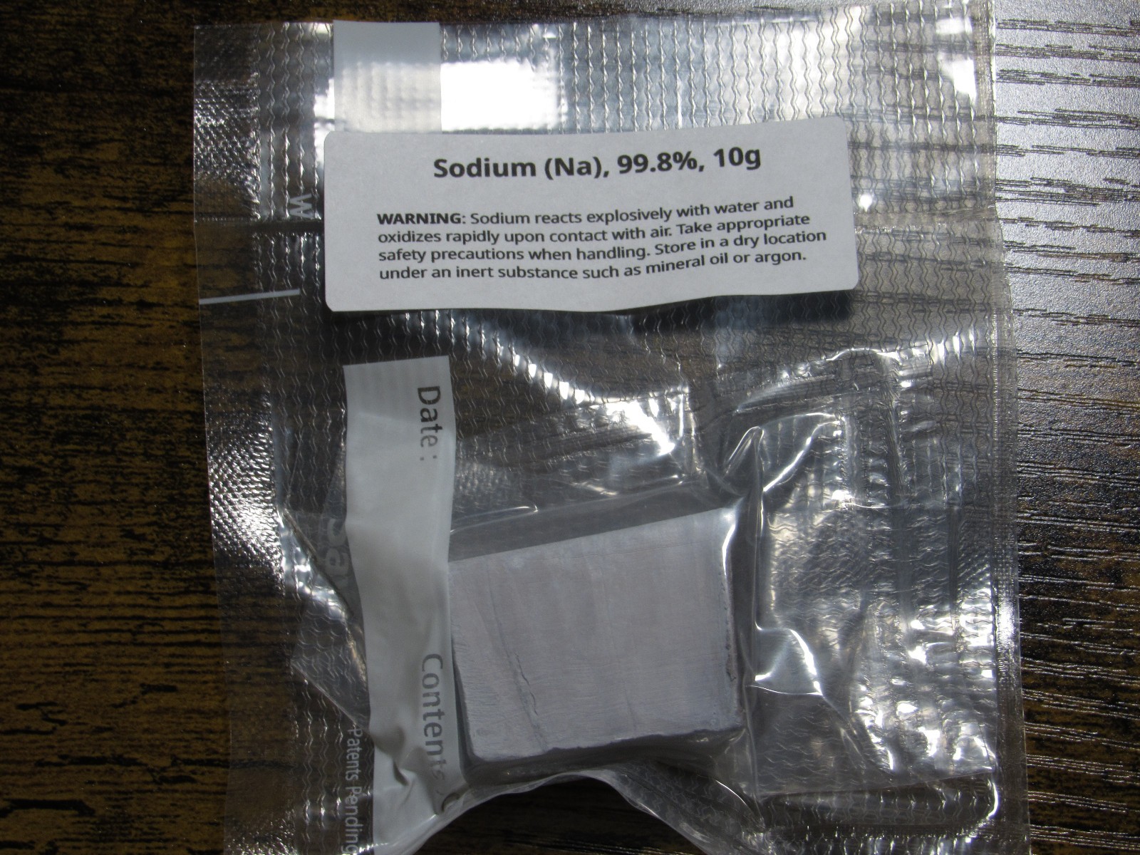10g-1kg (0.35oz-2.2lb) 99.8% Sodium Metal (Na)