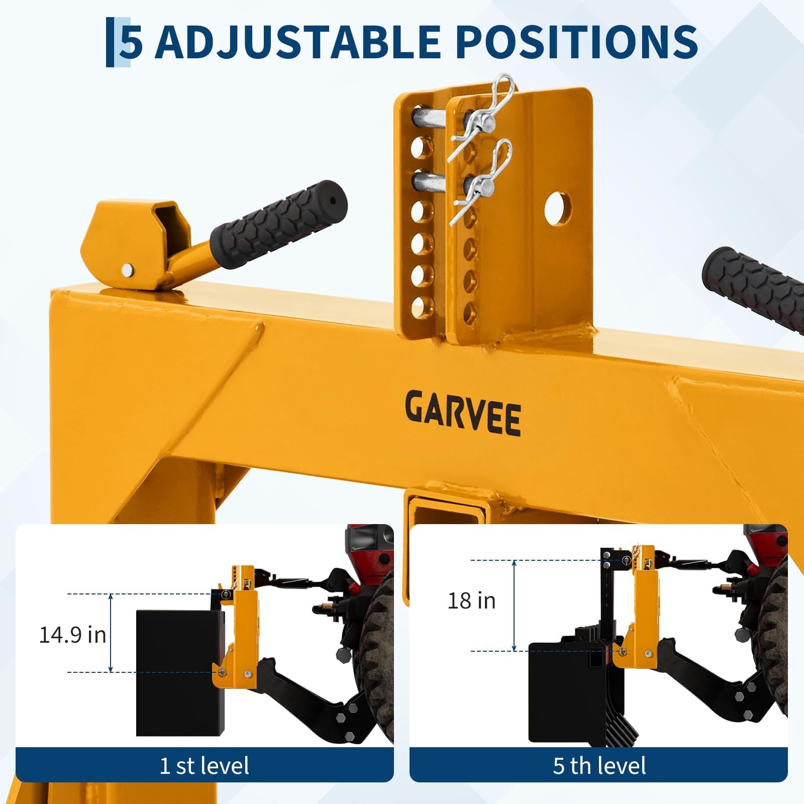 3000 LBS Lifting 3-Point Quick Hitch with 2″ Trailer Receiver FOR CAT 1 Tractor