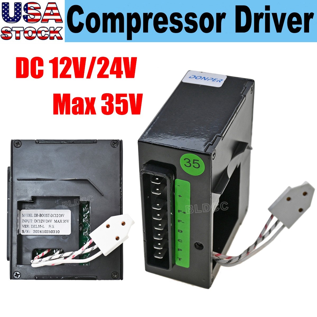 DZL35-L Variable Frequency Compressor Driver 12/24V DC Auto Refrigerator Freezer