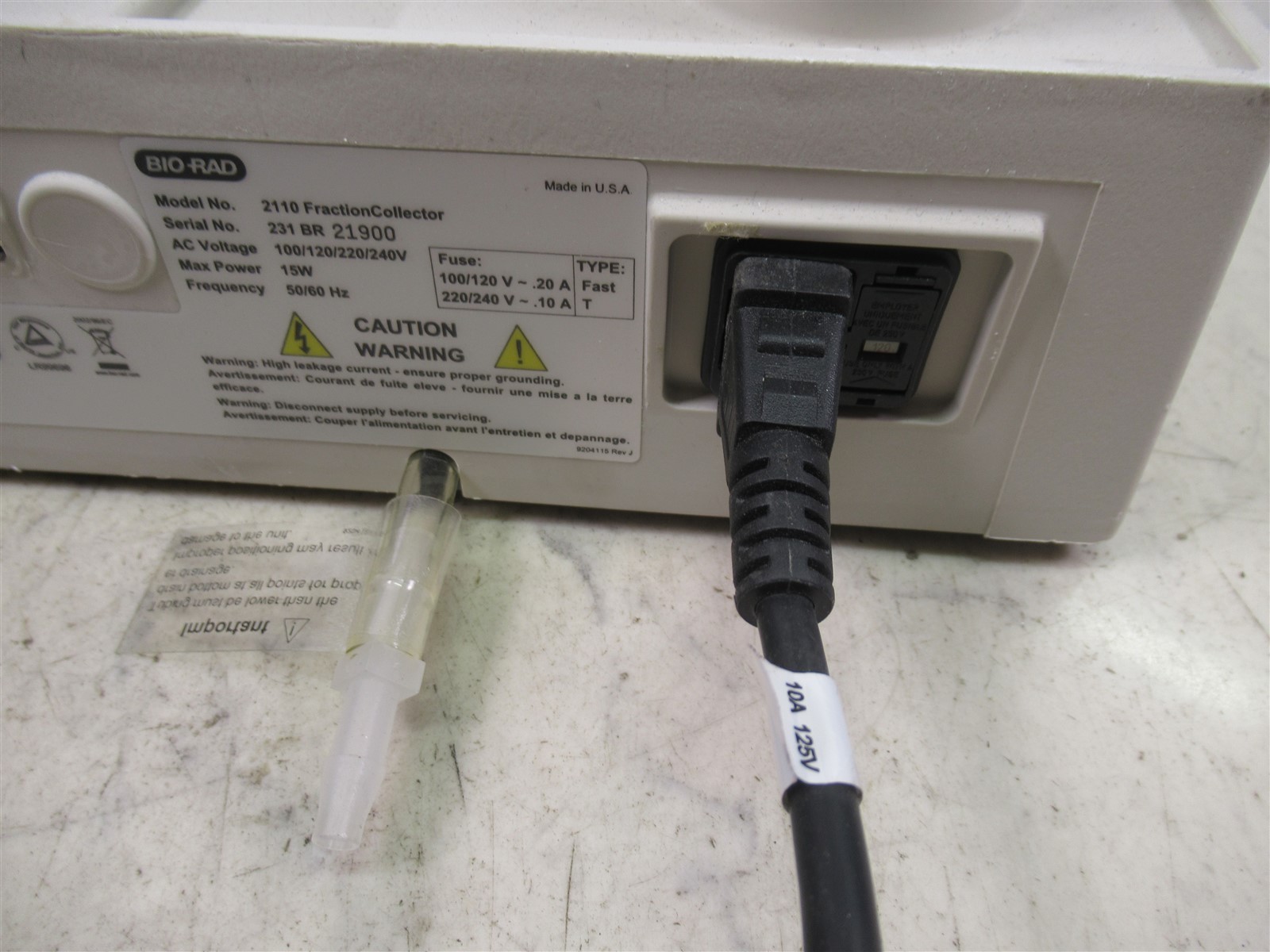 Bio-Rad 2110 Fraction Collector Chromatography System – Powers On