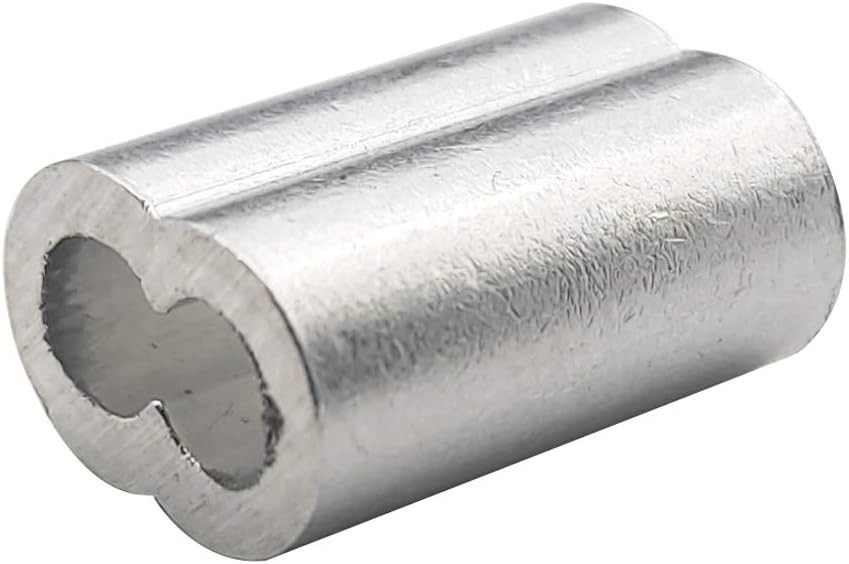 1/8″ (3Mm) Aluminum Crimping Loop Sleeve for Wire Rope, Cable Ferrule (100Pcs)