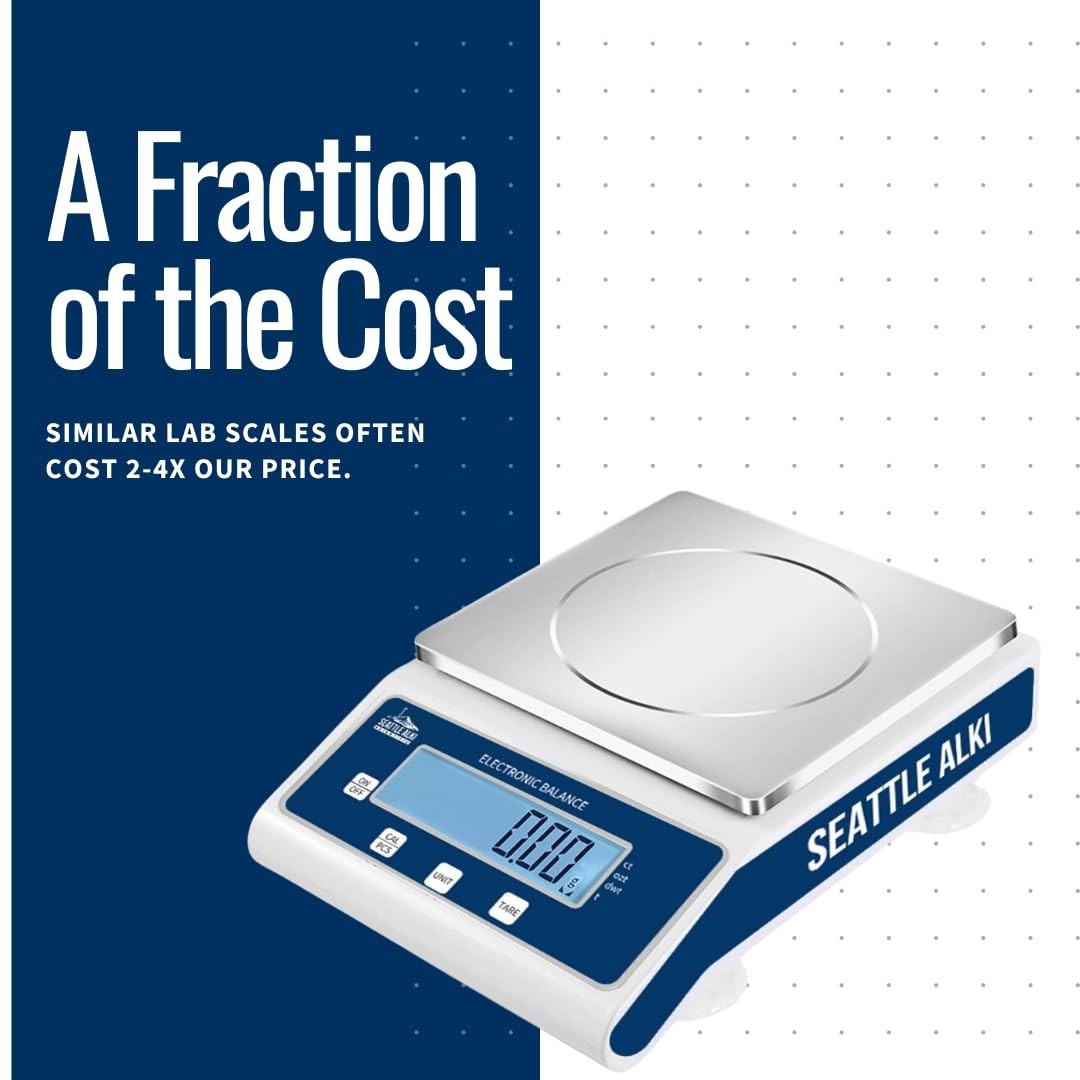 High-Accuracy 2000g x 0.01g Digital Scale for Lab, Business, Jewelry