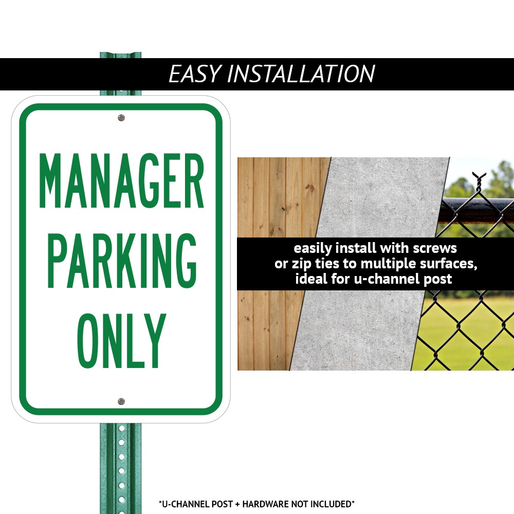 Keep Left Sign (Left Arrow) Heavy Gauge Aluminum Parking Sign