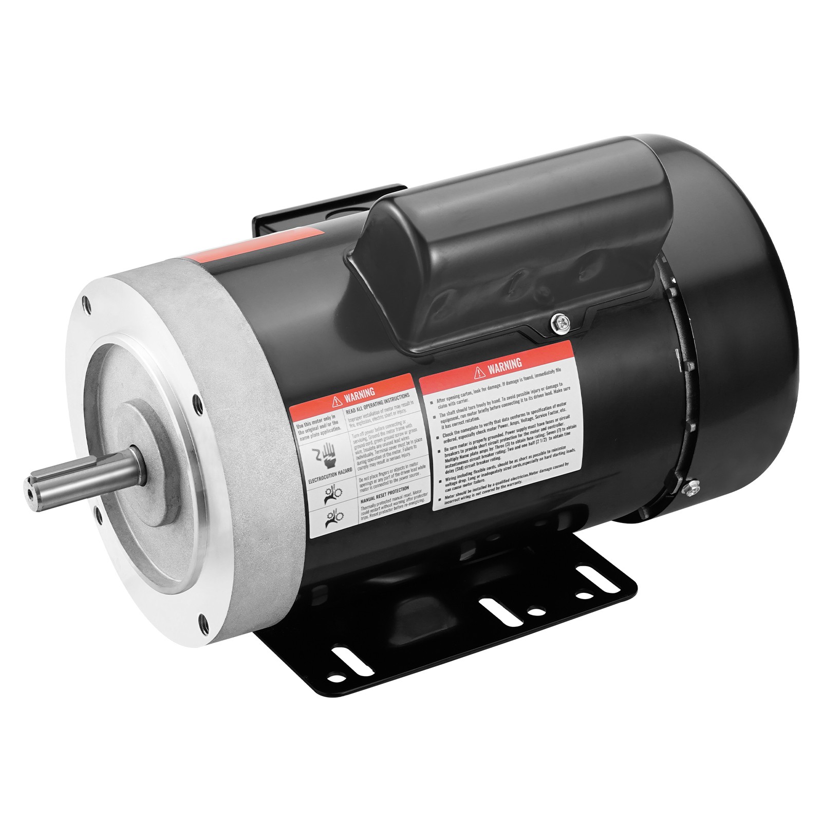 Uimoso 1HP Electric Motor 1725RPM AC115V/230V 56C Frame Single-Phase 5/8″ Shaft