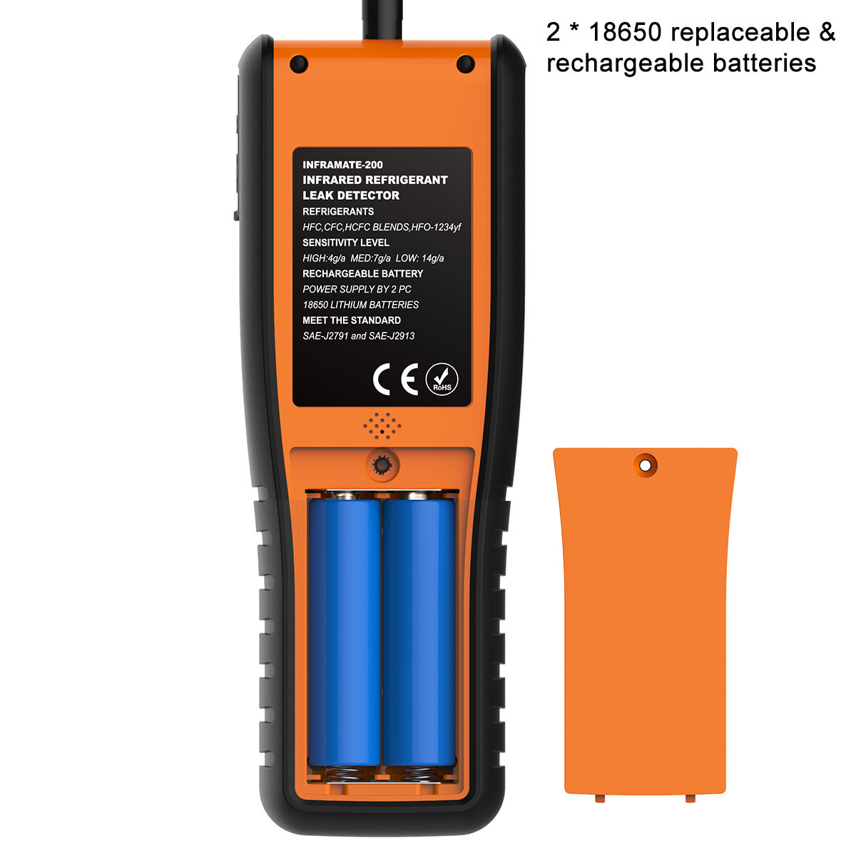 Used Elitech Infrared&Heated Diode HVAC Refrigerant Leak Detector IR-200