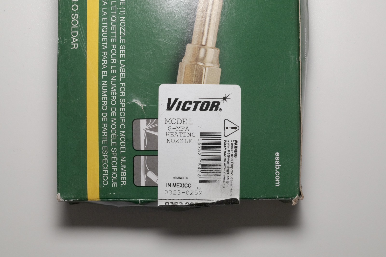 ESAB Victor 8-MFA Heating Nozzle 0323-0252 Torch Tip Copper Brass w/ Box Manual