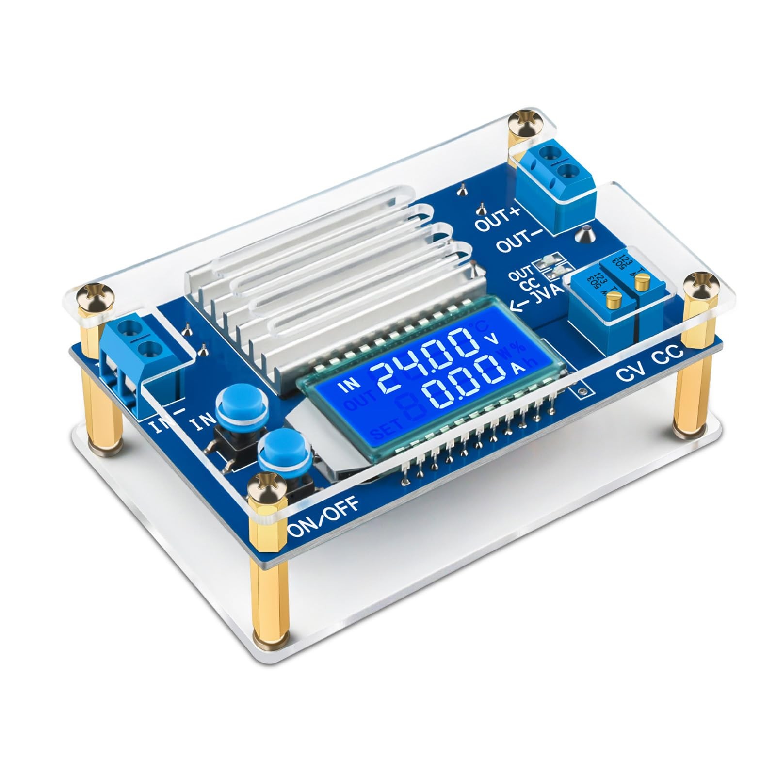 Adjustable DC Buck Converter 1.2V32V 12A Power Supply for Solar, RV, Golf Cart