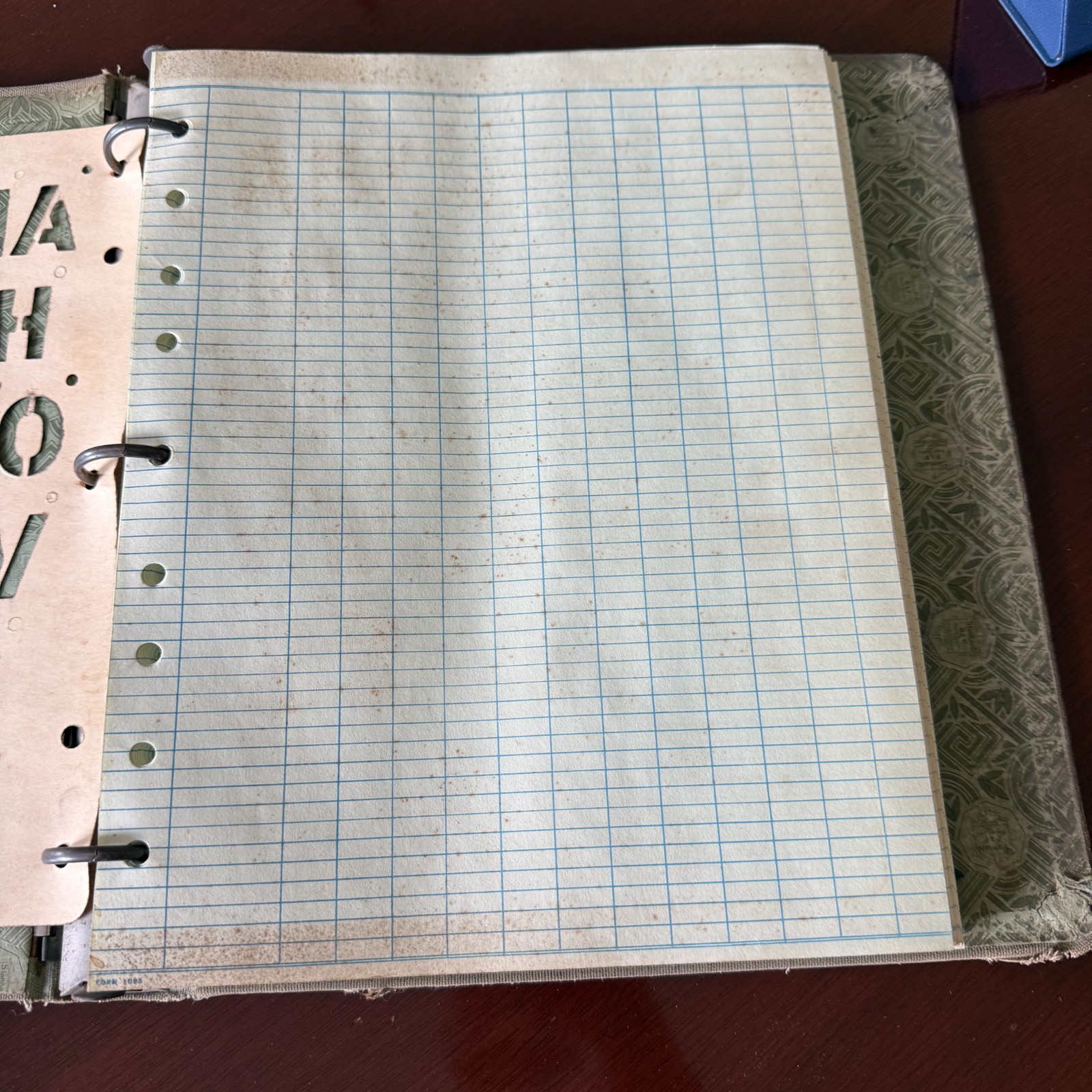 Boorum & Pease Vintage No. S2552ML Account Ledger 3 Ring Binder Stencil Office