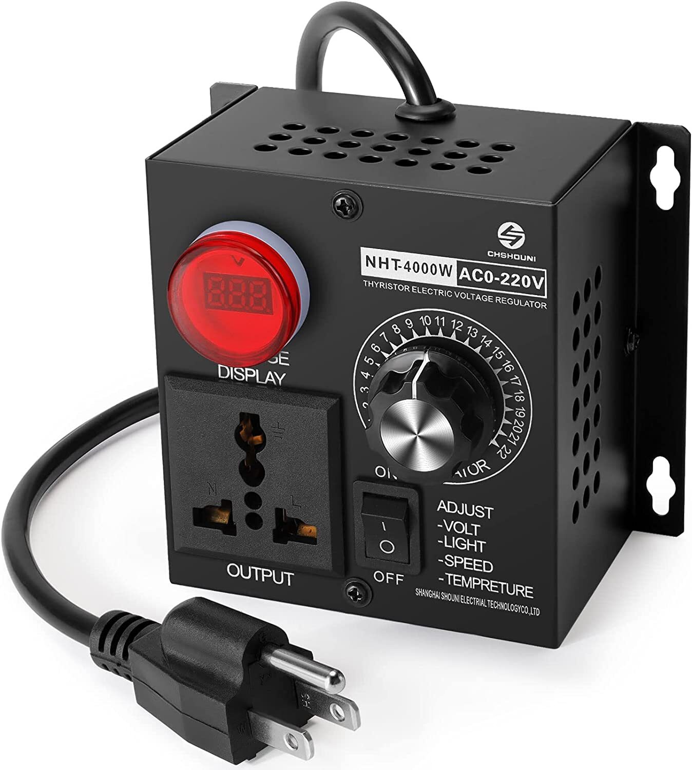 Electric Motor Variable Speed Controller – 120V~220V 15A 4000W AC Motor Speed US