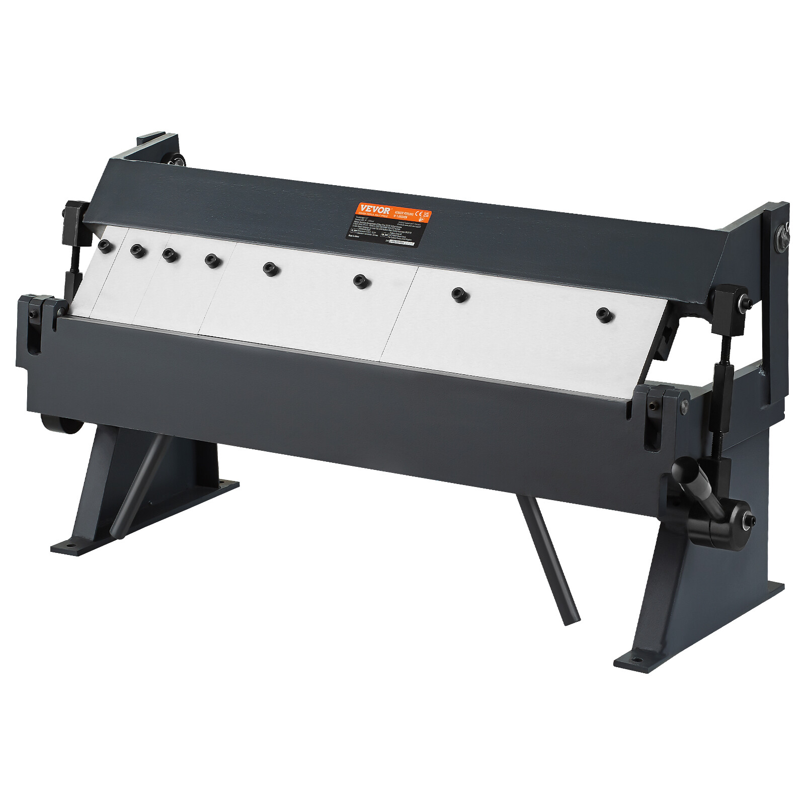 VEVOR 24 in Sheet Metal Bender 0-135° Brake Bending 14 Gauge Removable Fingers