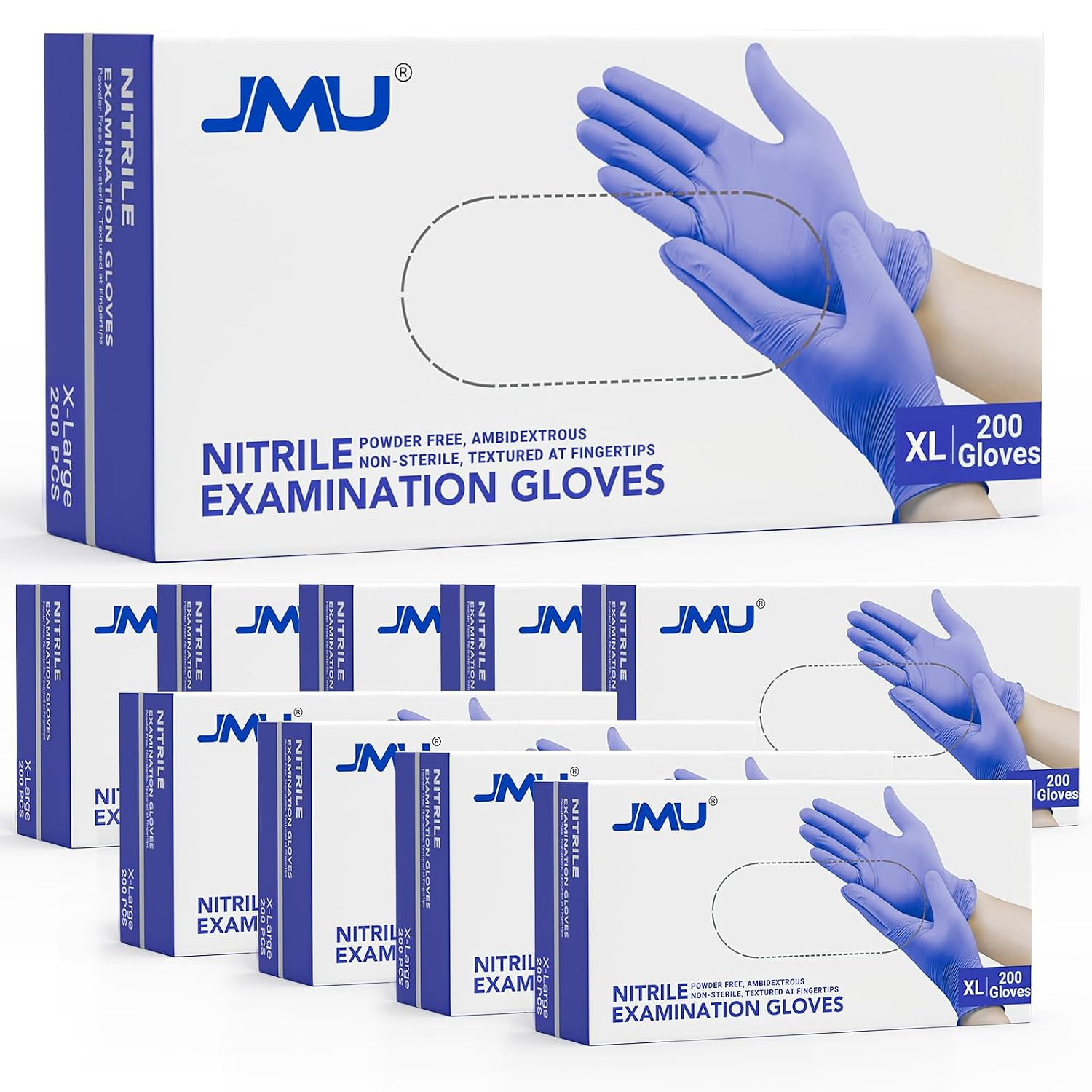 Black Nitrile Gloves Medium Bulk, Case of 1200, 3.5Mil, Latex Free Powder Free
