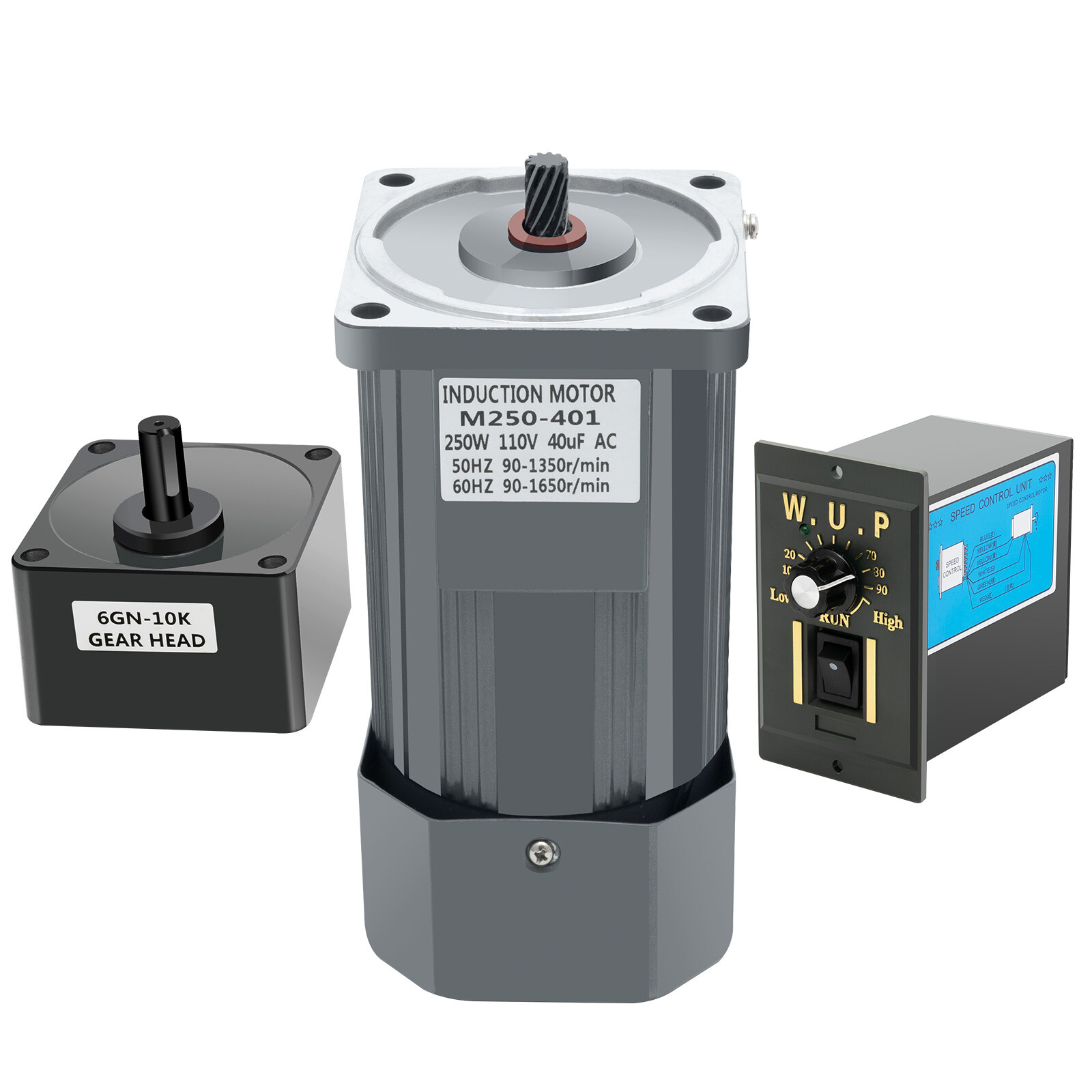 AC110V Geared AV Motor 135 RPM Single-phase Gearmotors W/ Speed Controller