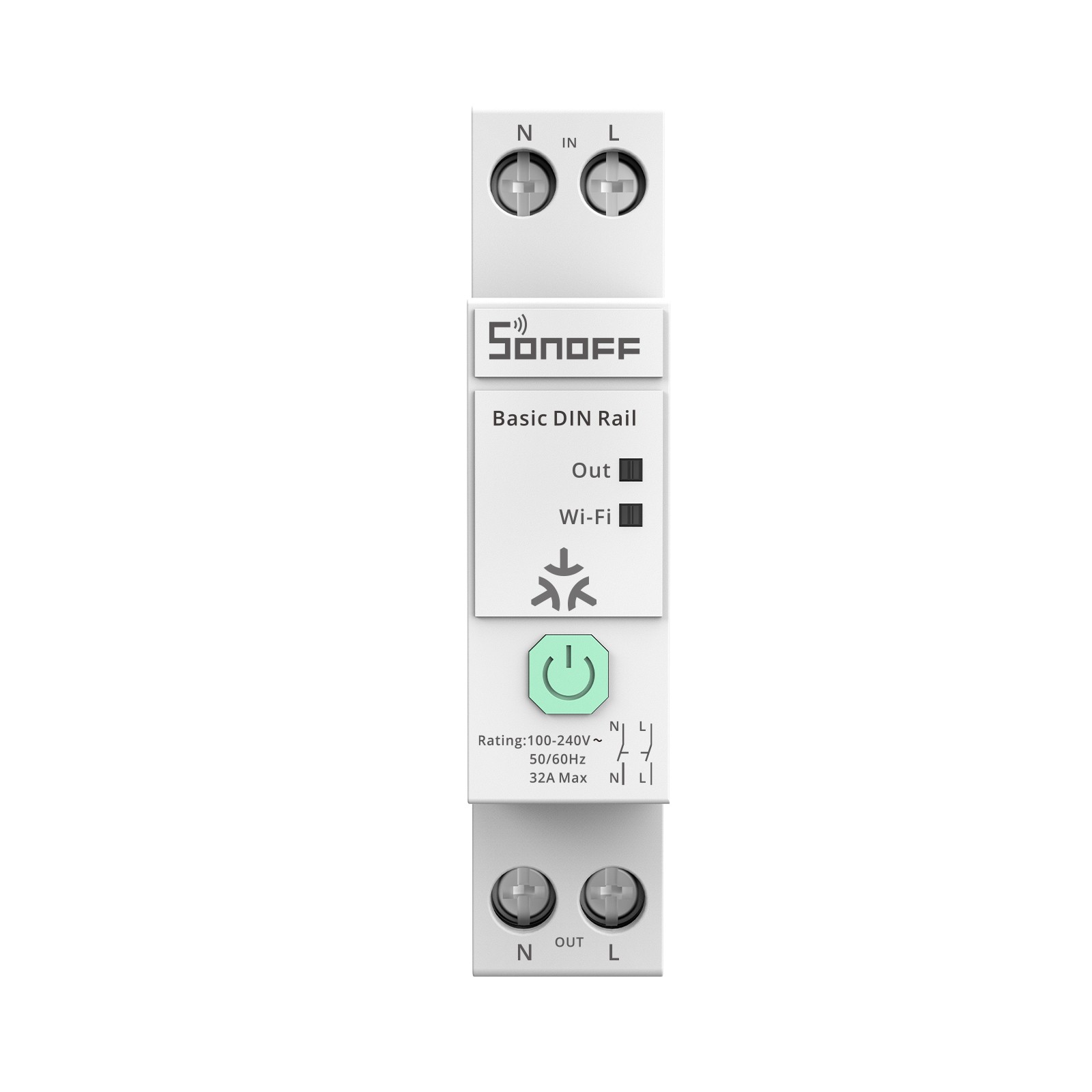 SONOFF Electric Meter 32A Smart Wi-Fi Switch Matter Over Din Rai Circuit Breaker