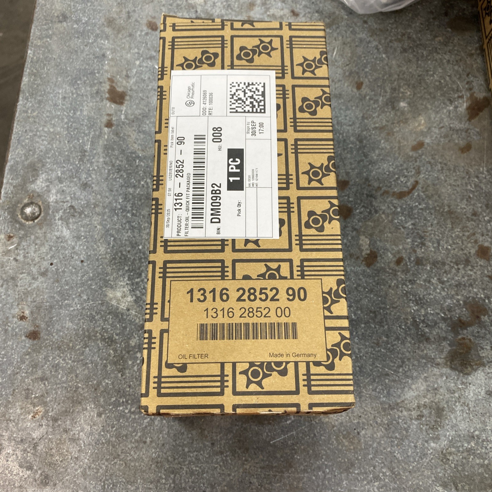 New Genuine Atlas Copco 1316285290 FILTER:OIL-QUICK FIT PACKAGED