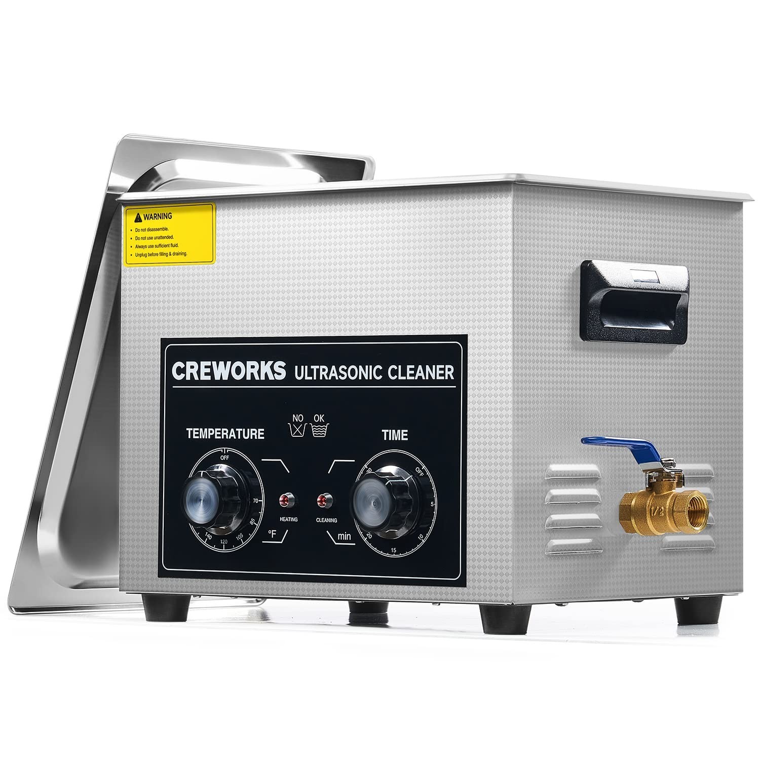 0L Ultrasound Cleaning Machine with Heater and Timer, 240W Stainless Steel Ul…
