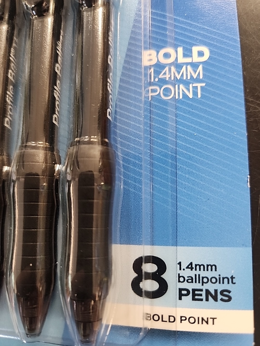 Paper Mate: Profile Retractable Ballpoint Pens Black Bold 1.4mm point/8 pens