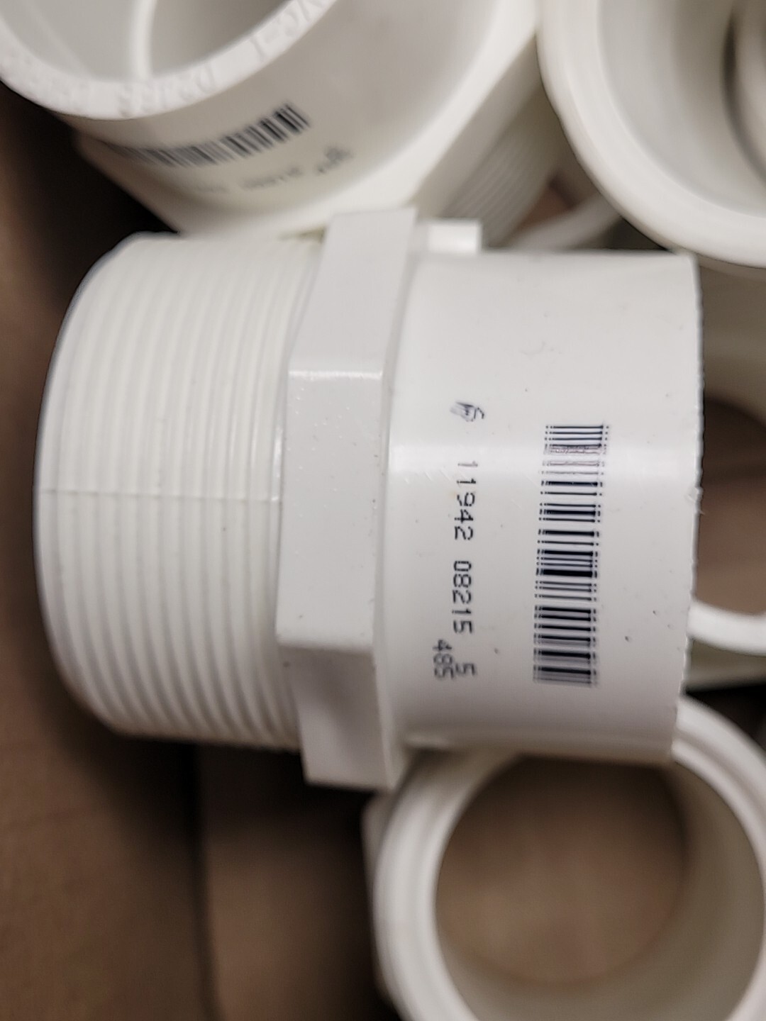 Pk of 10 Charlotte Pipe 2 in x 1-1/2” PVC Schedule 40 MPTxS Male Reducer Adapte