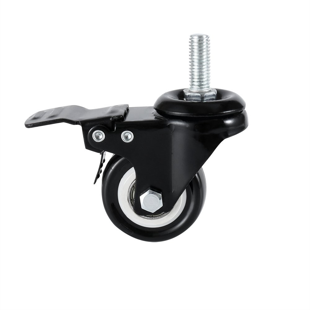 2″ Stem Casters, Heavy Duty Swivel Stem Casters PU Foam Quite Mute No Noise C…